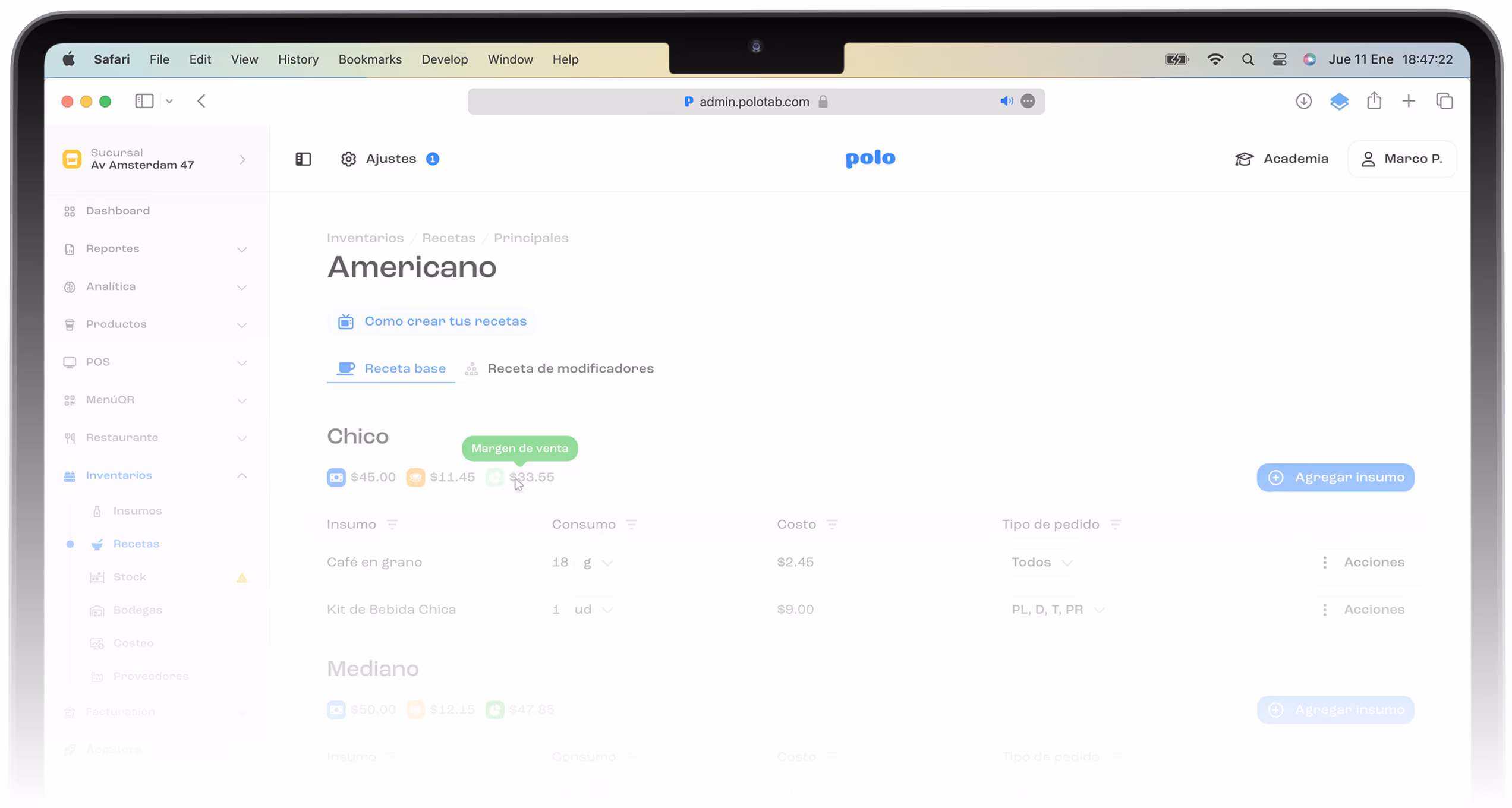 PoloTab reportes - Dashboard de análisis para restaurantes